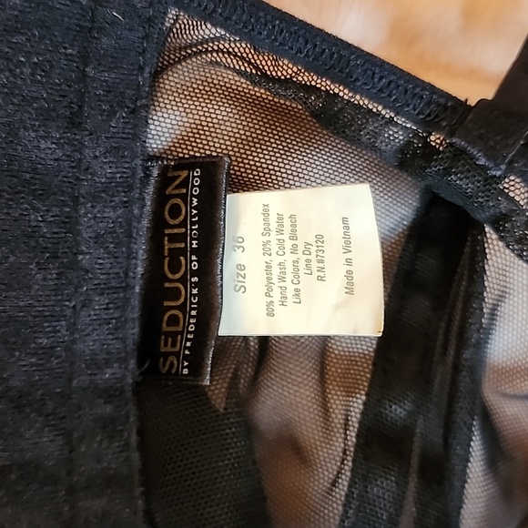 Frederick's of Hollywood Bustier, Lace, Black, Size 36 - Picture 7 of 7